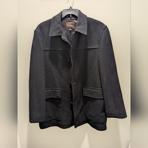 Cole Haan Wool & Cashmere Blend Black Top Coat for Men Size Large